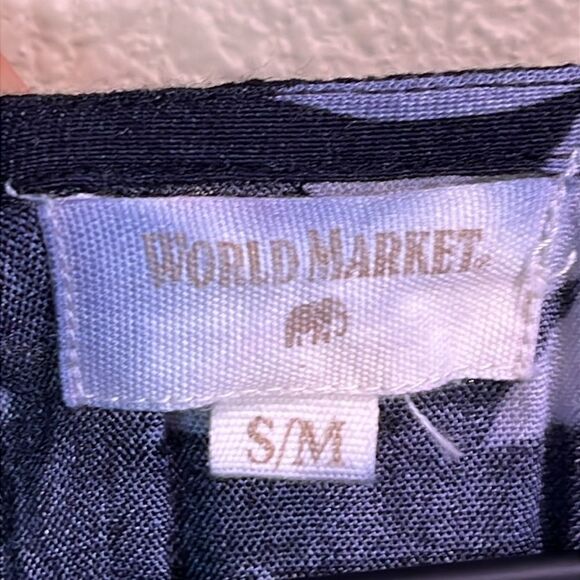 World Market black white kimono sleeve romper size s/m - Picture 8 of 8